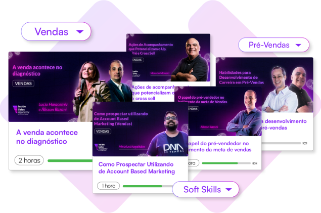 +500h de cursos e trilhas de aprendizagem